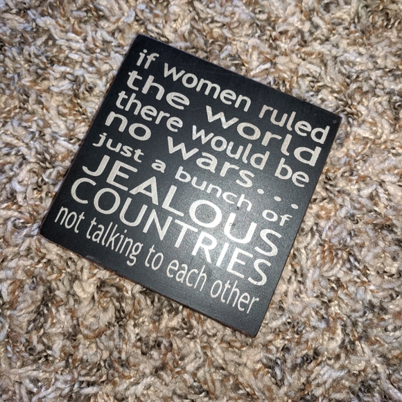 Wooden Block Sign (4"x4") - Picture 1 of 5
